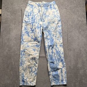 Rachel Comey x Target Women's Blue White Tie Dye Jeans Size 2 High Rise Cotton